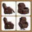 Fauteuil inclinable électrique avec chauffage et massage - Télécommande, chargement USB, rangement latéral-695605885