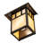 Rustic Lodge Solid Brass Flush Mounted Sconce