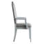 2 chaises avec accoudoirs rembourrées grises - look moderne pour les fauteuils perlés magnétiques (de 2) Elegance Home