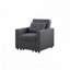 Fauteuil convertible en lin avec poche latérale