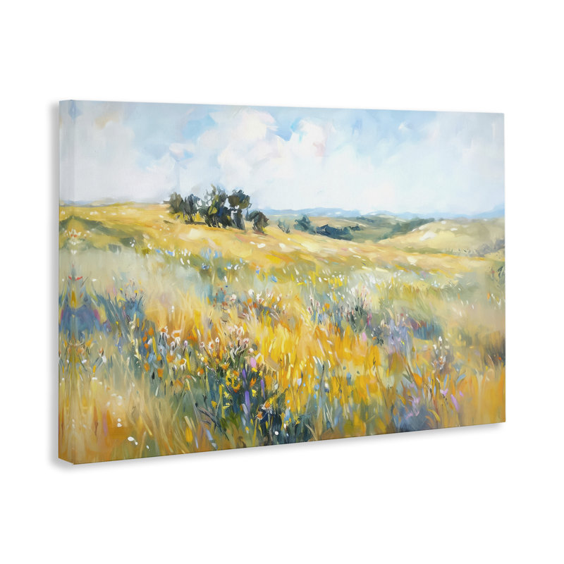 «Country Prairie Scene», art mural sur toile par Ramona Murdock, H 24 po x l 36 po