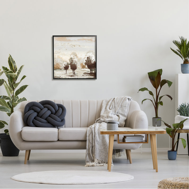 «Distress Nature Tree Collage» par Michael Marcon - peinture à cadre flottant sur bois, Noir, H 24 po x l 24 po x P 1,5 po