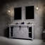 Meuble-lavabo double l 60 po x P 22 po et miroirs 24 po Marsyas-1895236043