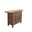 Double Top Drawer Carved Elm Sideboard