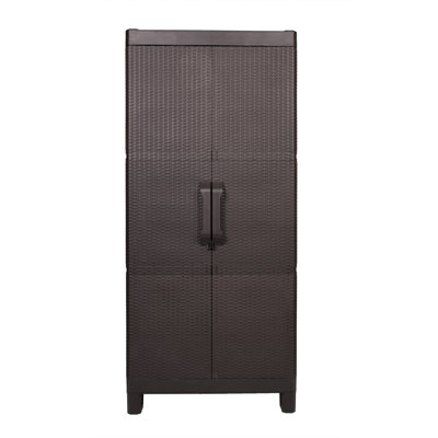 57" Tall 2 Shelf Storage Cabinet in Espresso