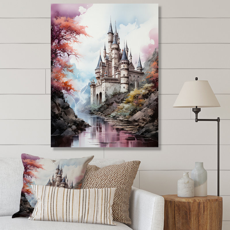 «Harigan Castles Enchanted Stronghold V», reproduction d'art sur toile, H 20 po x l 12 po x P 1 po, Toile tendue