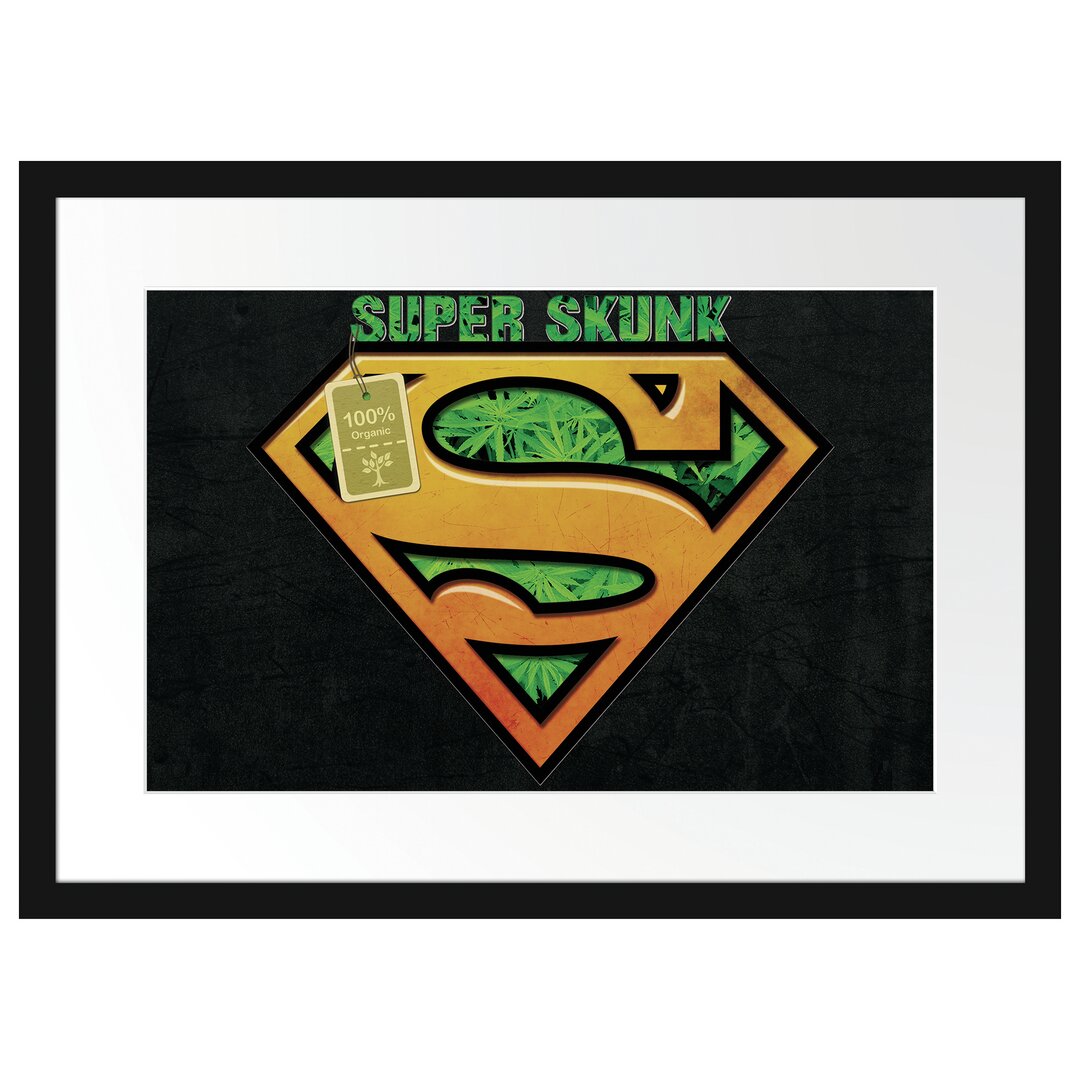 Gerahmtes Poster Super Organic Black