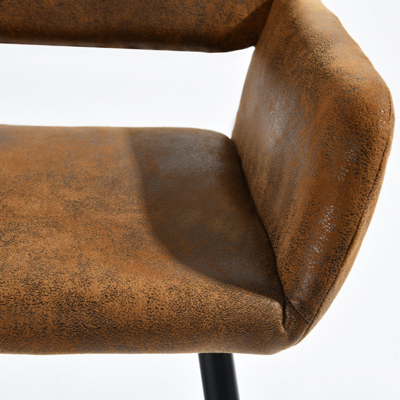 Upholstered Suede Armchair