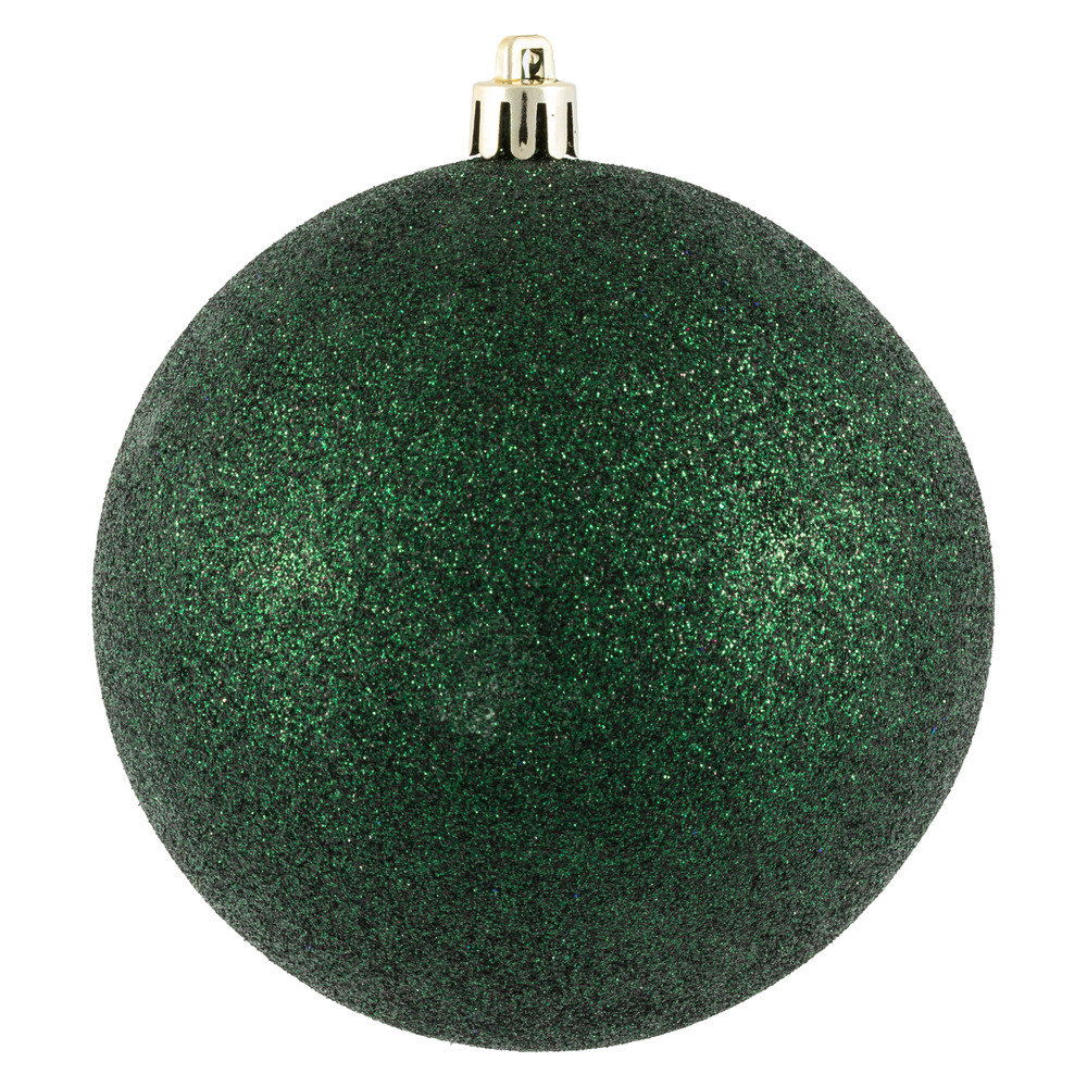 Holiday Décor Ball Ornament, 4" H x 4" W x 4" D, Midnight Green