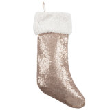 Seabrooks Shimmering Sequin And Sherpa Stocking