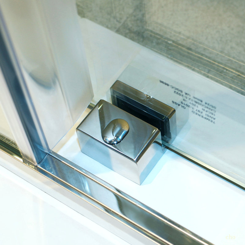56-60"W X 75"H Semi-Frame Single Sliding Shower Door, 304 Stainless Steel, 5/16" (8Mm) Thick SGCC Tempered Clear Glass.