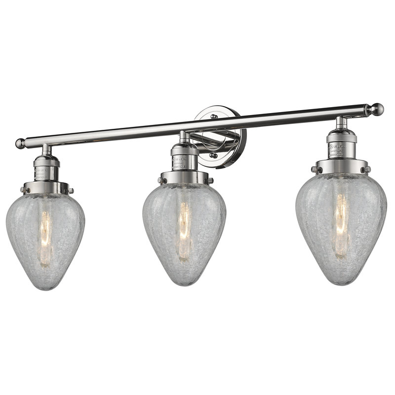 Éclairage de salle de bain à intensité variable 3 lumières Shauna, Nickel poli