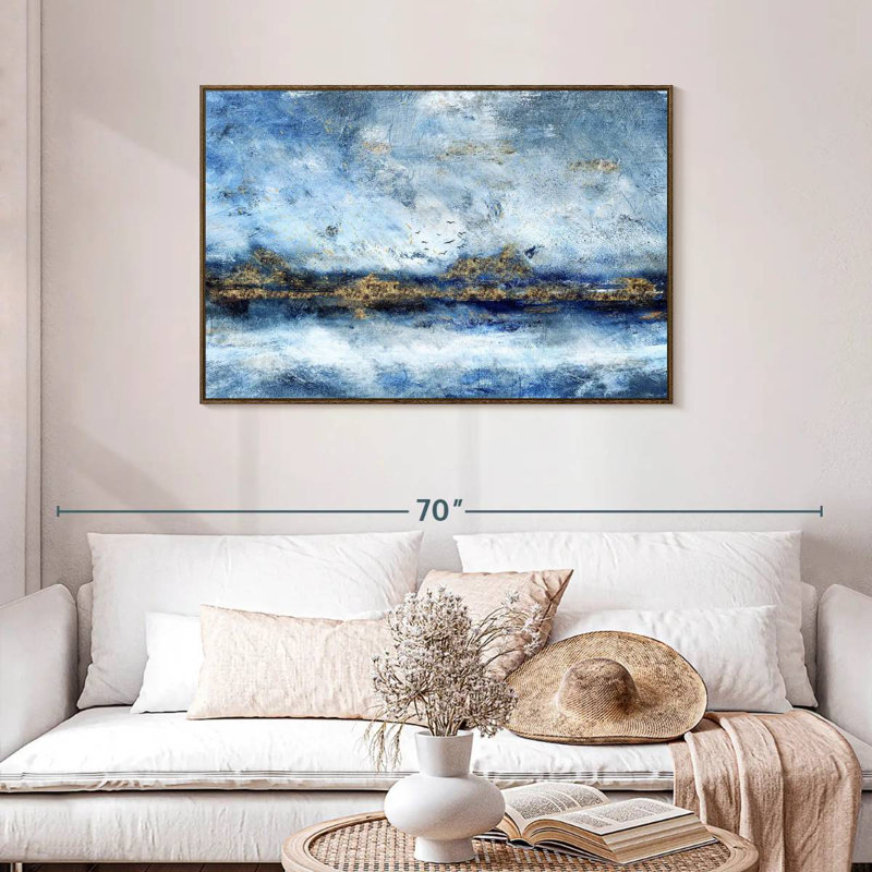 Paysage Clota, Cadre flottant noyer, 43 po x 29 po
