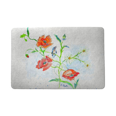 Tapis d’extérieur anti-dérapant 18 po x 26 po marguerites Manoel