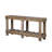 62.9" Vintage Entryway Table - Fir Solid Wood With Natural Grain, 6 Reinforced Legs & 4.5" Thick Desktop, Metal Rivet Decor & Plank Under-shelf For Hallway, Living Room-74353993