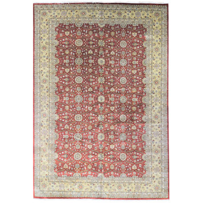 Samaree One-of-a-Kind 12'3'' X 17'9'' New Age Area Rug in Red