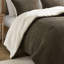 Édredon très grand chenille en tricot gaufré - 100%, couleur brune, 2 taies décoratives, lavable à la machine, revers brun confortable, avec envers
