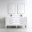 Meuble-lavabo double 61 po avec plateau en résine Alonsa-1366007985-1366008941