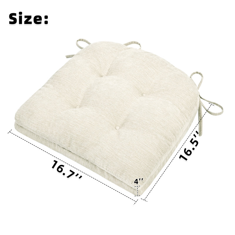 Chair Cushions For Dining Chairs (Set Of 4), Off White