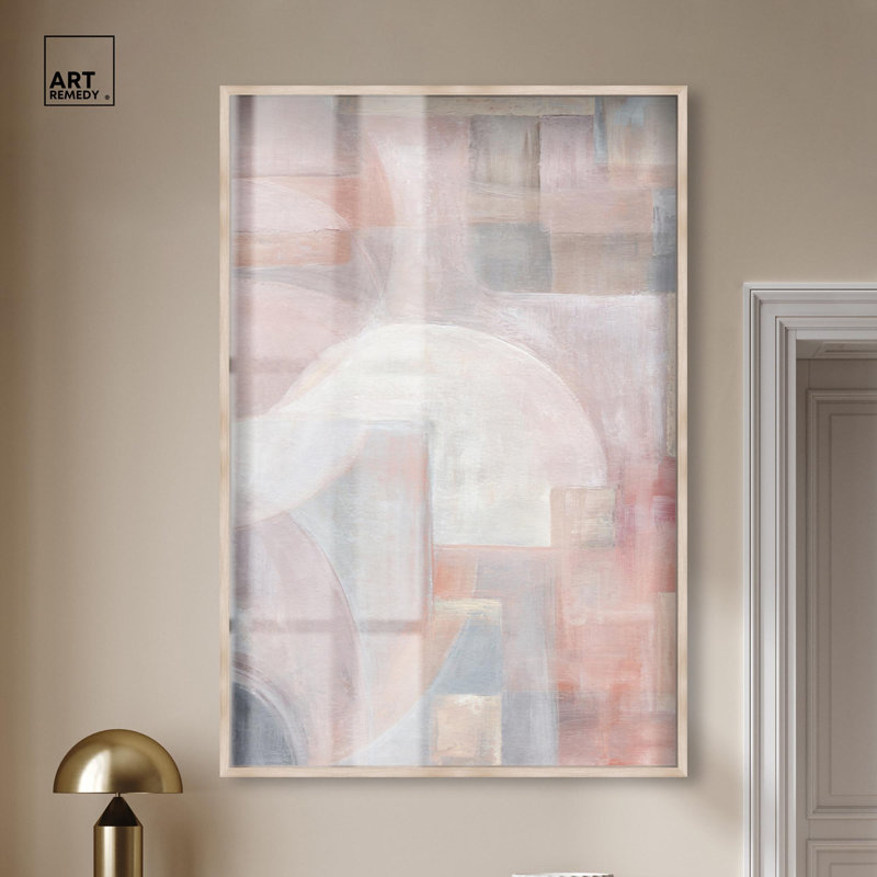 Décoration murale bohème beige symphonique II par Art Remedy, H 55 po x l 37 po, Crème, crème