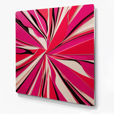 Abstract Shapes 20 Red Metal Wall Art