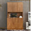 Armoire de cuisine haute avec 6 portes, 1 tablette ouverte et 1 tiroir-1950199053