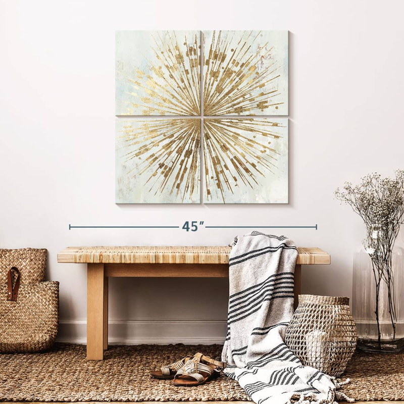«Golden Star», reproduction d'art sur toile, H 32 po x l 32 po x P 1,25 po