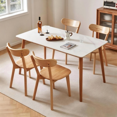 2 Pack Solid Rubberwood Dining Chairs