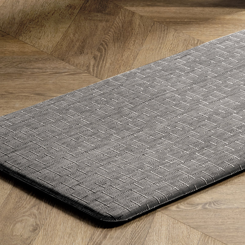 Tapis anti-fatigue Prudenville, Rectangle 1 pi 8 po x 3 pi 6 po, Argenté