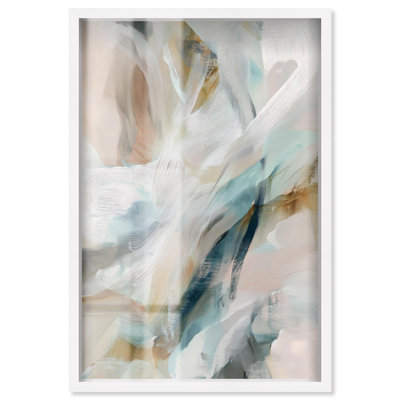 «Whispering Colors I Shadowbox Print», art abstrait vert par Art Remedy