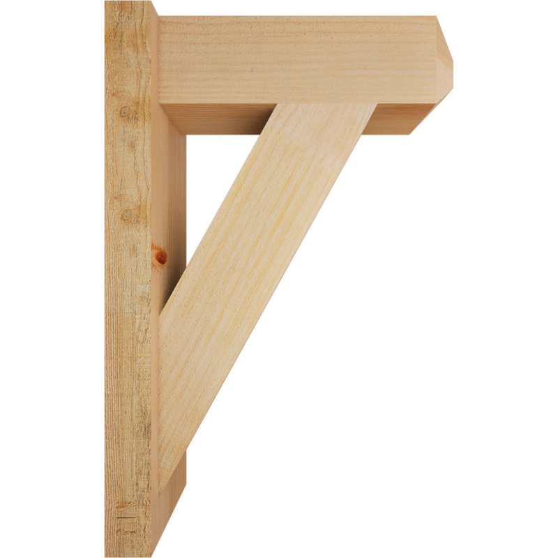 Artisan traditionnel en bois rustique, Sapin Douglas de 6 po (sciage brut), P 16 po x H 24 po