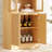 71" H X 94.5" W Bookcase Cabinet With Glass Doors & Large Storage Drawers(2A+2D)