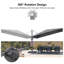 Cantilever Patio Umbrella Outdoor Aluminum Offset Square Umbrella with 3 Years Fade Resistance Recycled Fabric and 360-degree Rotation-22393218-22393229-22393225