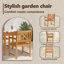2 - Person Wood Patio Dining Set with Square Table-693459119