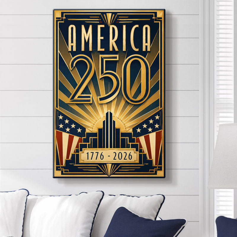 Toile tendue Art Deco Liberty Sunrise-Gallery - prête à être accrochée, 8X12