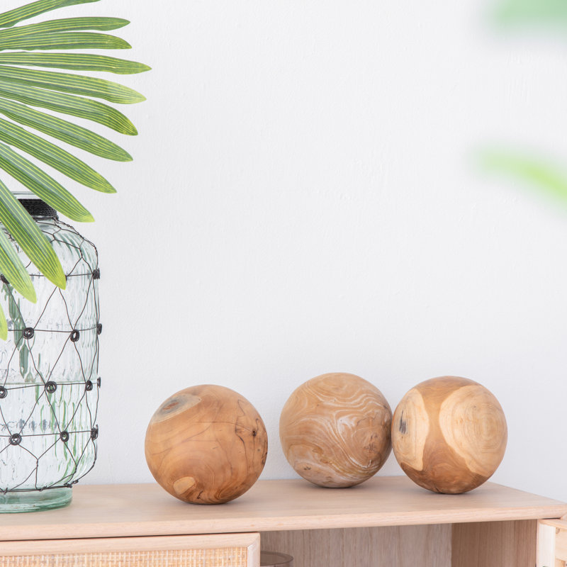 S/3 D5.9x5.9" Teak Ball