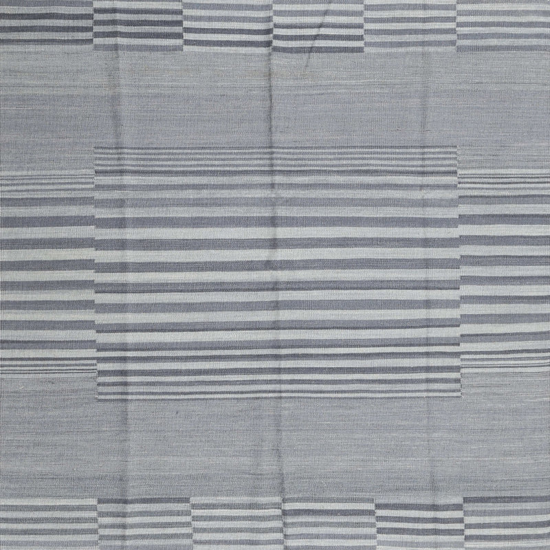 Tapis contemporain gris, Carré 8 pi