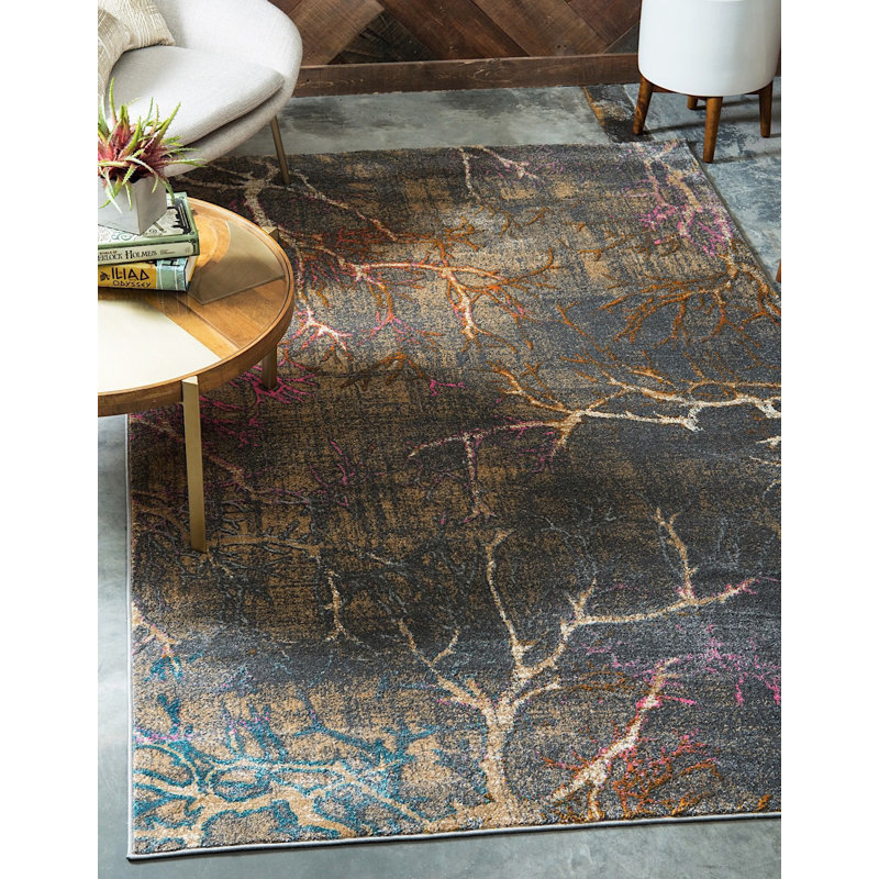 Tapis oriental gris Estrada, Rectangle 4 pi x 6 pi