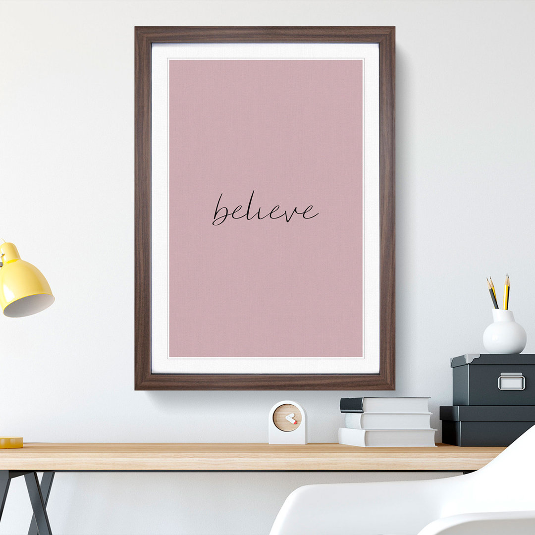 Believe - Picture Frame Typography