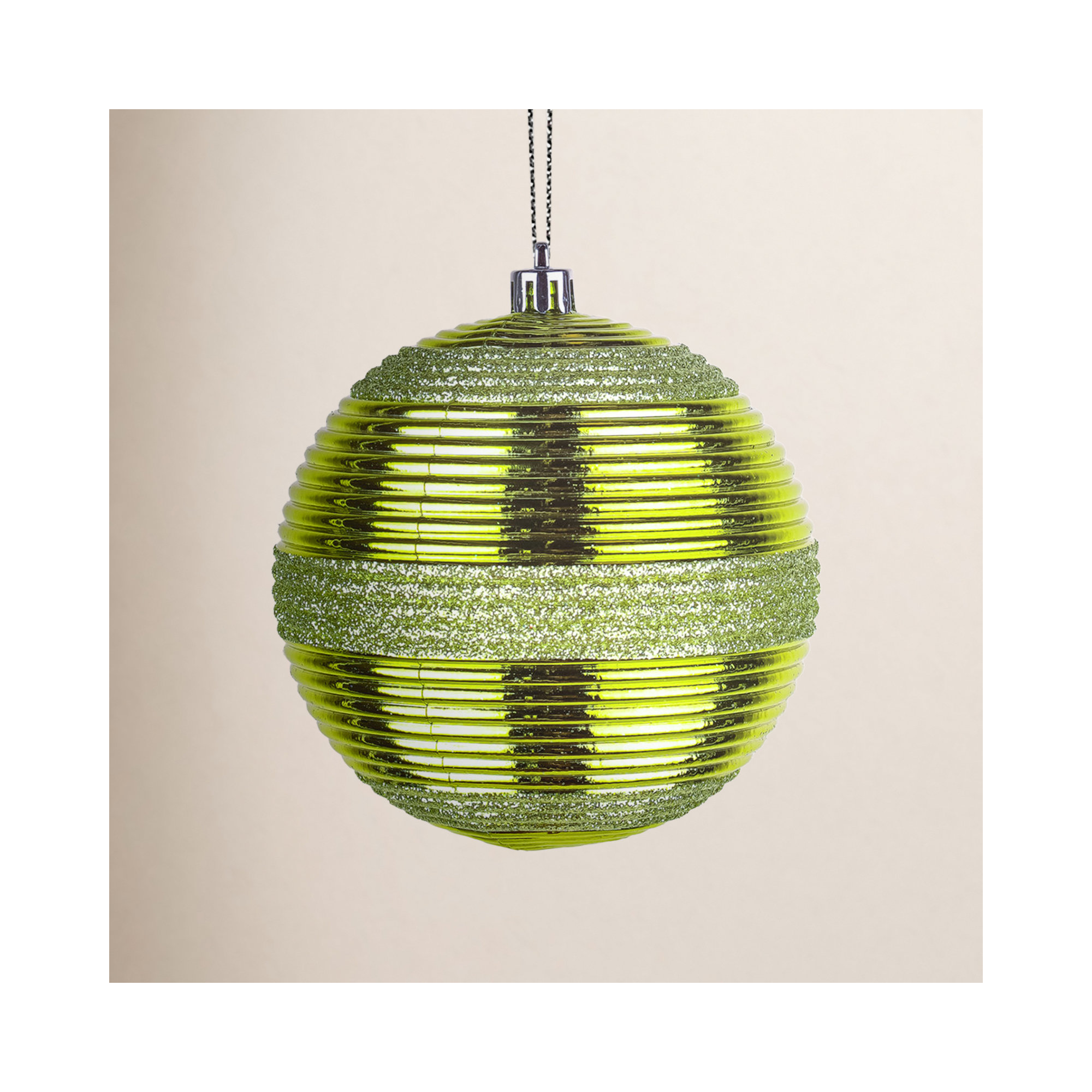 The Holiday Aisle® Shatterproof Swirling Ball Ornaments, Green