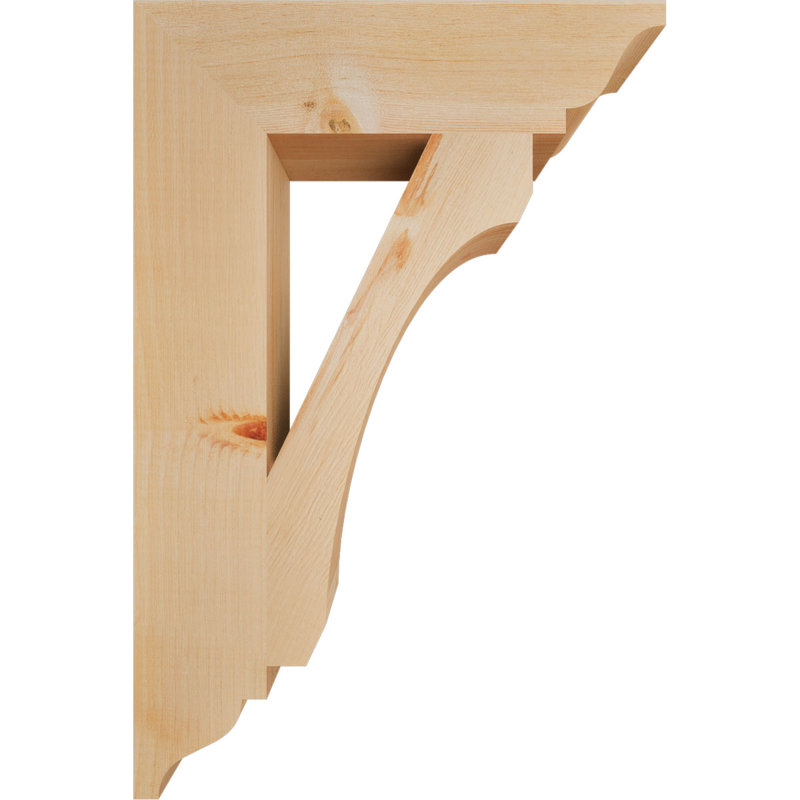 Support en bois rustique traditionnel BKTLEC01, Douglas (lisse), H 24 po x l 3,5 po x P 16 po