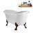 59" Streamline Clawfoot Tub,Tray,Drain, Clawfeet-101628978-102220275