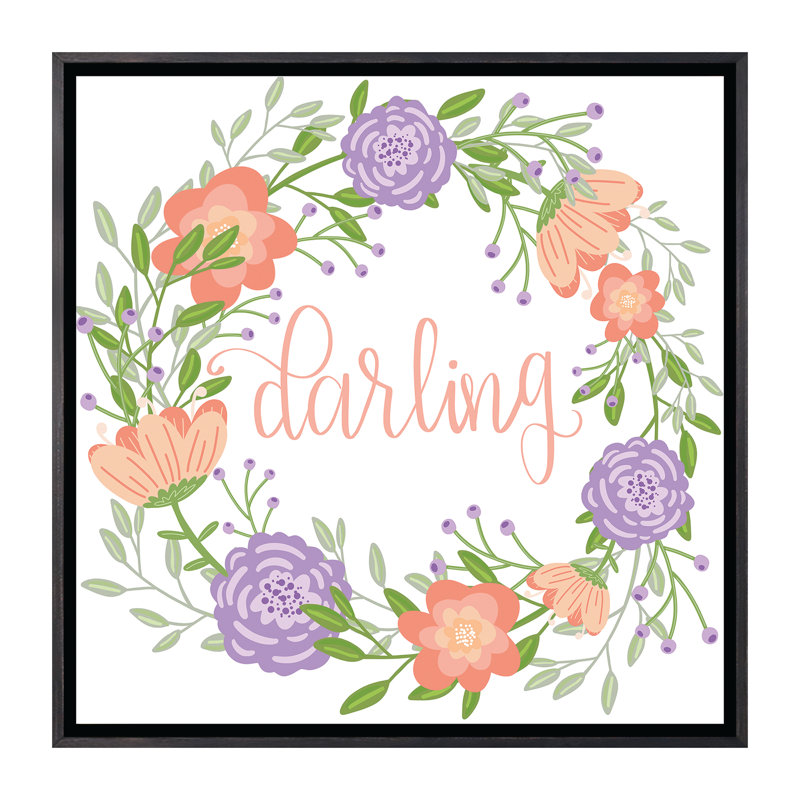 «Enchanted Garden II» par Emily Cromwell - impression d'art graphique, H 18 po x l 18 po x 1,5 po, Pas de tapis