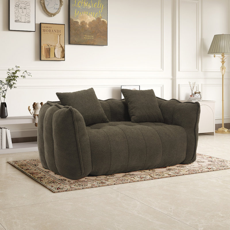Pouf divan, Chenille verte