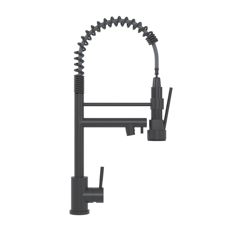 Matt Black Finish Kitchen Faucet 19" - Built With Stainless Steel 304, Contemporary Design For Homes Ideal Home Bathrooms