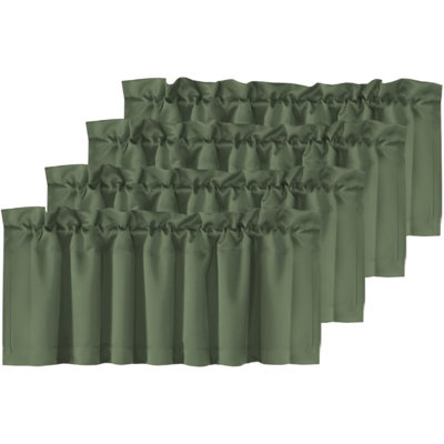 Cantonnière occultante 4 panneaux pour fenêtre de cuisine / salle de bain / salon / chambre à coucher intime avec passe-tringle courte fenêtre, l 52 po x L 18 po, gris anthracite