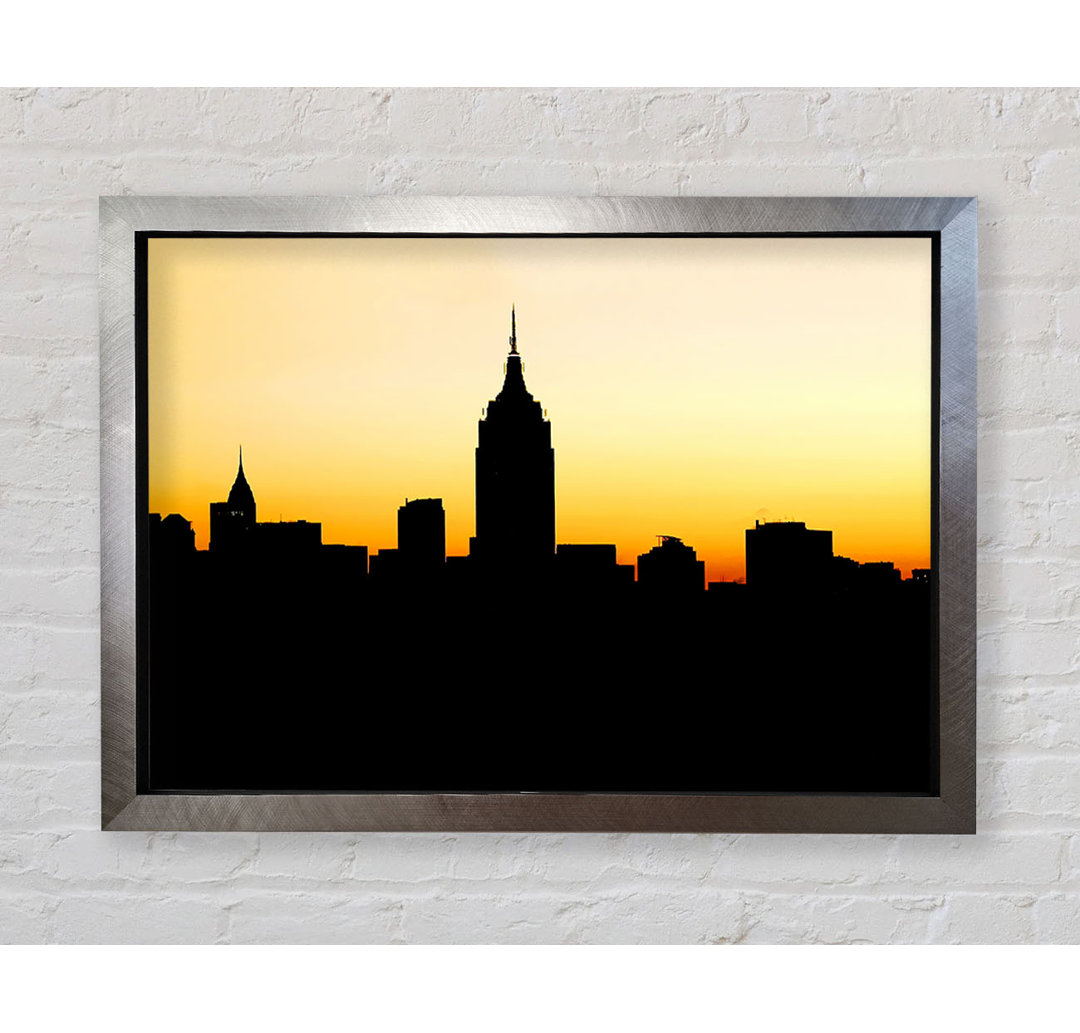 Empire State Building in silbernem Sonnenlicht - Druck