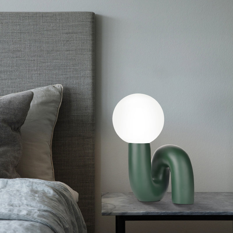 Lampe de table en résine Verda, Vert