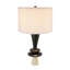 D15x26.7" Black Aluminum Table Lamp with Two Varying Round Accents and White Drum Shade(Lamp Shade Assembly Required)-1120393343