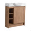 Meuble-lavabo autoportant de 30 po avec lavabo en céramique blanche et porte à fermeture en douceur, contreplaqué, emballage KD-131993108